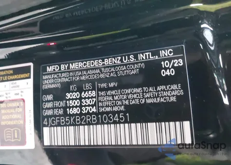2024 Mercedes-Benz Gle 450 4Matic z USA, uszkodzony, nr VIN 4JGFB5KB2RB103451